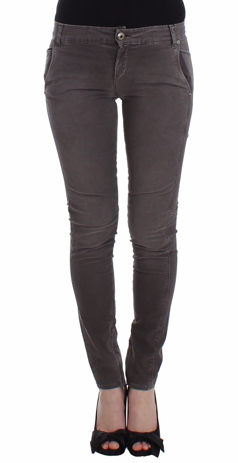 Ermanno Scervino Gray Slim Jeans Denim Pants Skinny Leg Stretch by Ermanno Scervino