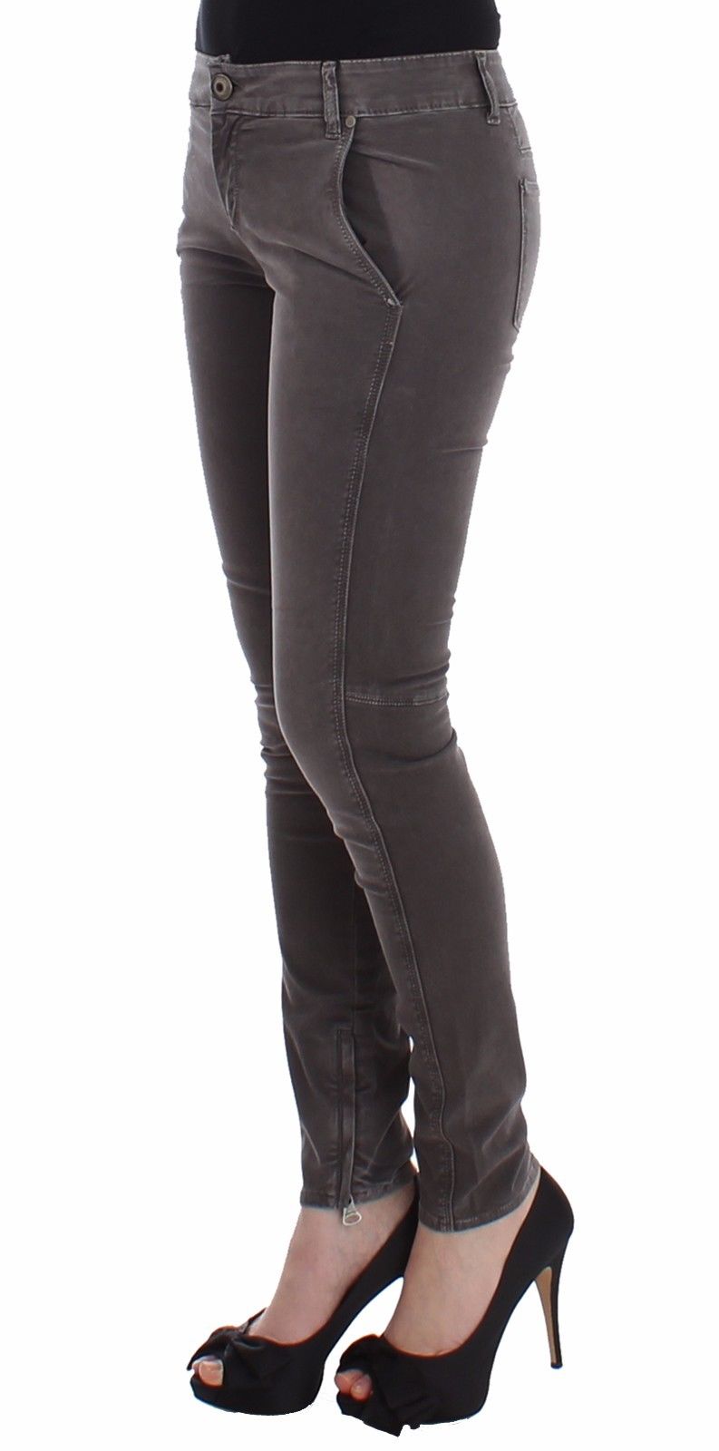 Ermanno Scervino Gray Slim Jeans Denim Pants Skinny Leg Stretch by Ermanno Scervino
