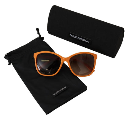 Lunettes de soleil rondes orange chic Dolce &amp; Gabbana pour femme