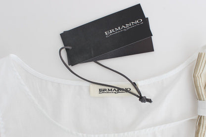 Haut sans manches blanc élégant avec nœud Ermanno Scervino