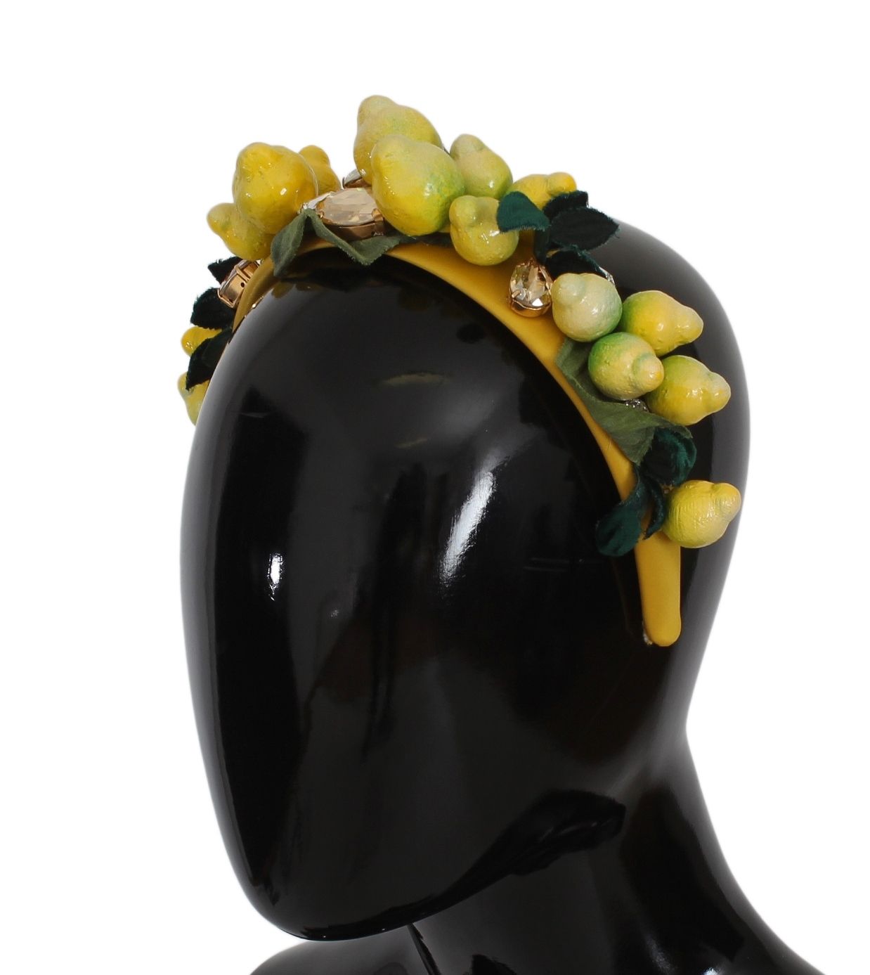Dolce &amp; Gabbana Exquis Serre-tête en soie et cristal citronné