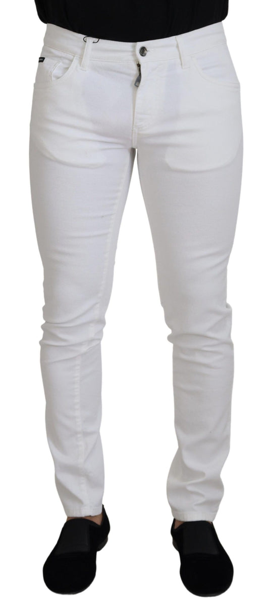 Jean skinny slim blanc élégant Dolce &amp; Gabbana