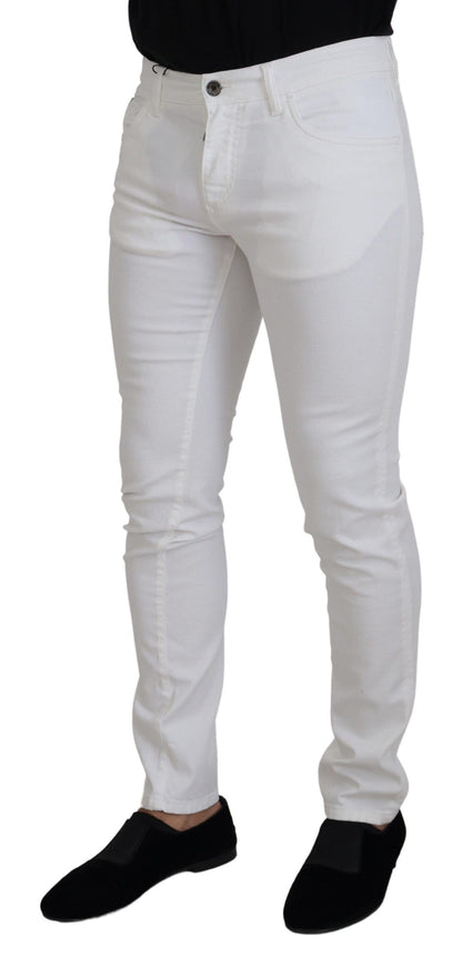 Jean skinny slim blanc élégant Dolce &amp; Gabbana