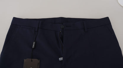 Pantalon de costume bleu élégant coupe slim Dolce &amp; Gabbana