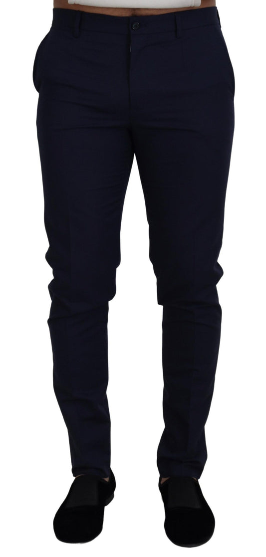 Pantalon de costume bleu élégant coupe slim Dolce &amp; Gabbana
