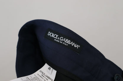 Pantalon de costume bleu élégant coupe slim Dolce &amp; Gabbana