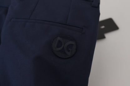 Pantalon de costume bleu élégant coupe slim Dolce &amp; Gabbana