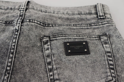 Dolce &amp; Gabbana Chic Slim Fit Denim Gris