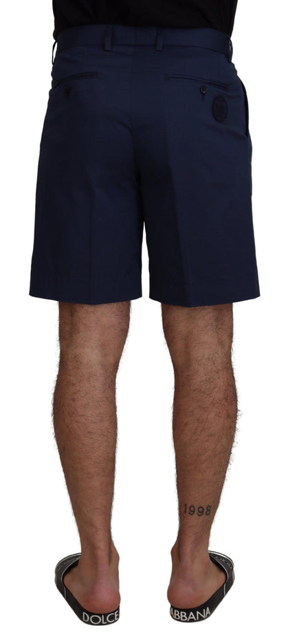 Dolce &amp; Gabbana Blue Chinos Cotton Stretch Casual Shorts