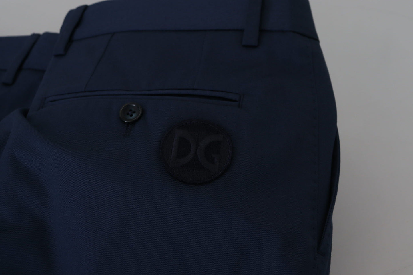 Dolce &amp; Gabbana Blue Chinos Cotton Stretch Casual Shorts