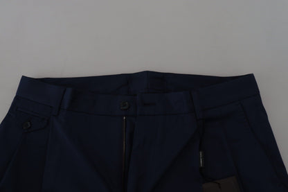 Dolce &amp; Gabbana Blue Chinos Cotton Stretch Casual Shorts