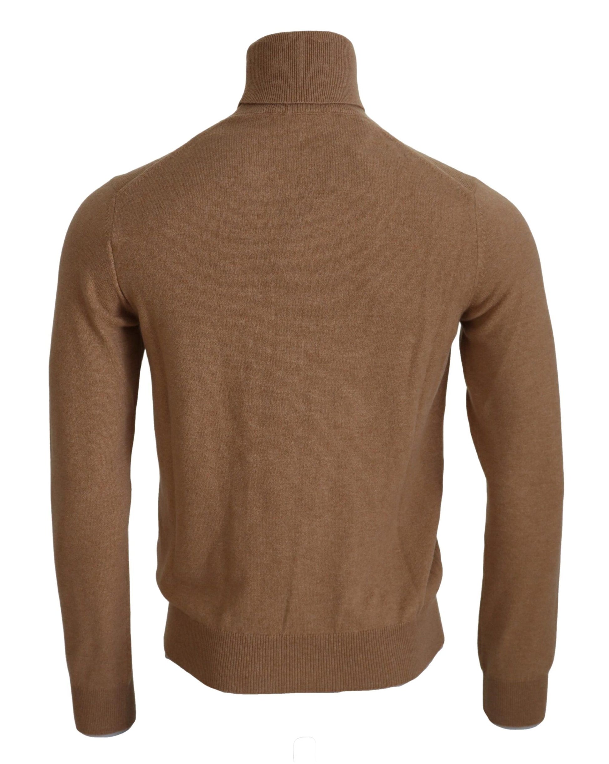 Dolce & Gabbana Beige Cashmere Turtleneck Pullover Sweater by Dolce & Gabbana