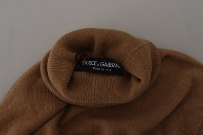 Dolce & Gabbana Beige Cashmere Turtleneck Pullover Sweater by Dolce & Gabbana