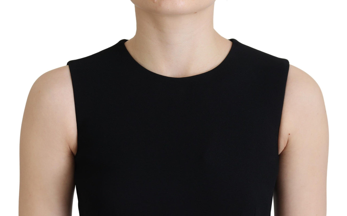 Dolce & Gabbana Black Dress Sheath Flare Viscose Dress by Dolce & Gabbana