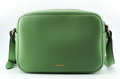 Sacoche élégante pour appareil photo en cuir vert menthe Versace