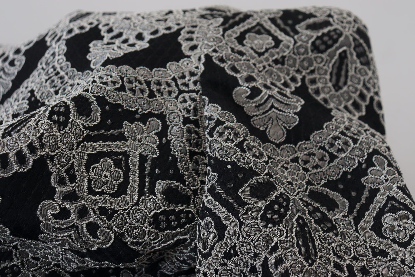 Dolce & Gabbana Black Gray Jacquard Sheath Bodycon Dress by Dolce & Gabbana
