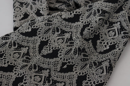 Dolce & Gabbana Black Gray Jacquard Sheath Bodycon Dress by Dolce & Gabbana