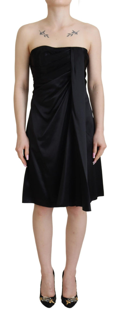 Dolce & Gabbana Black Silk Shift Short Mini Party Dress by Dolce & Gabbana