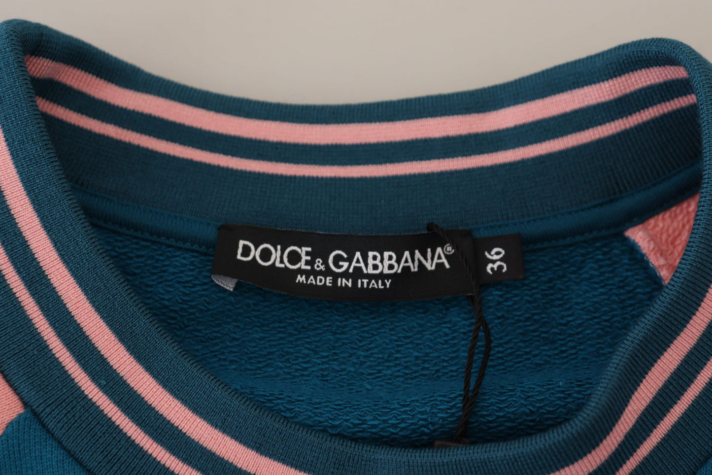 Dolce & Gabbana Blue Pink Queen Sequin Crystal Sweater by Dolce & Gabbana