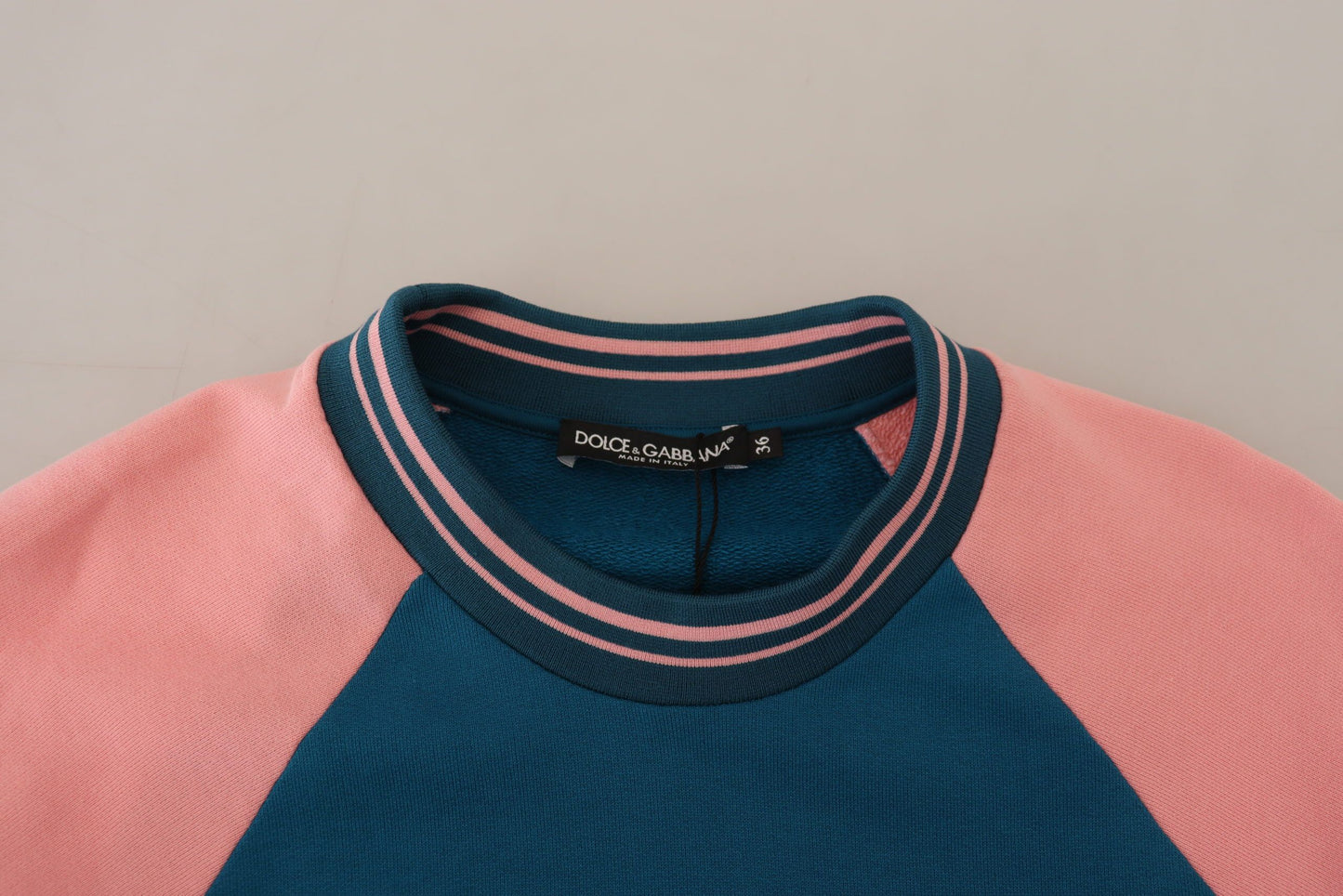 Dolce & Gabbana Blue Pink Queen Sequin Crystal Sweater by Dolce & Gabbana
