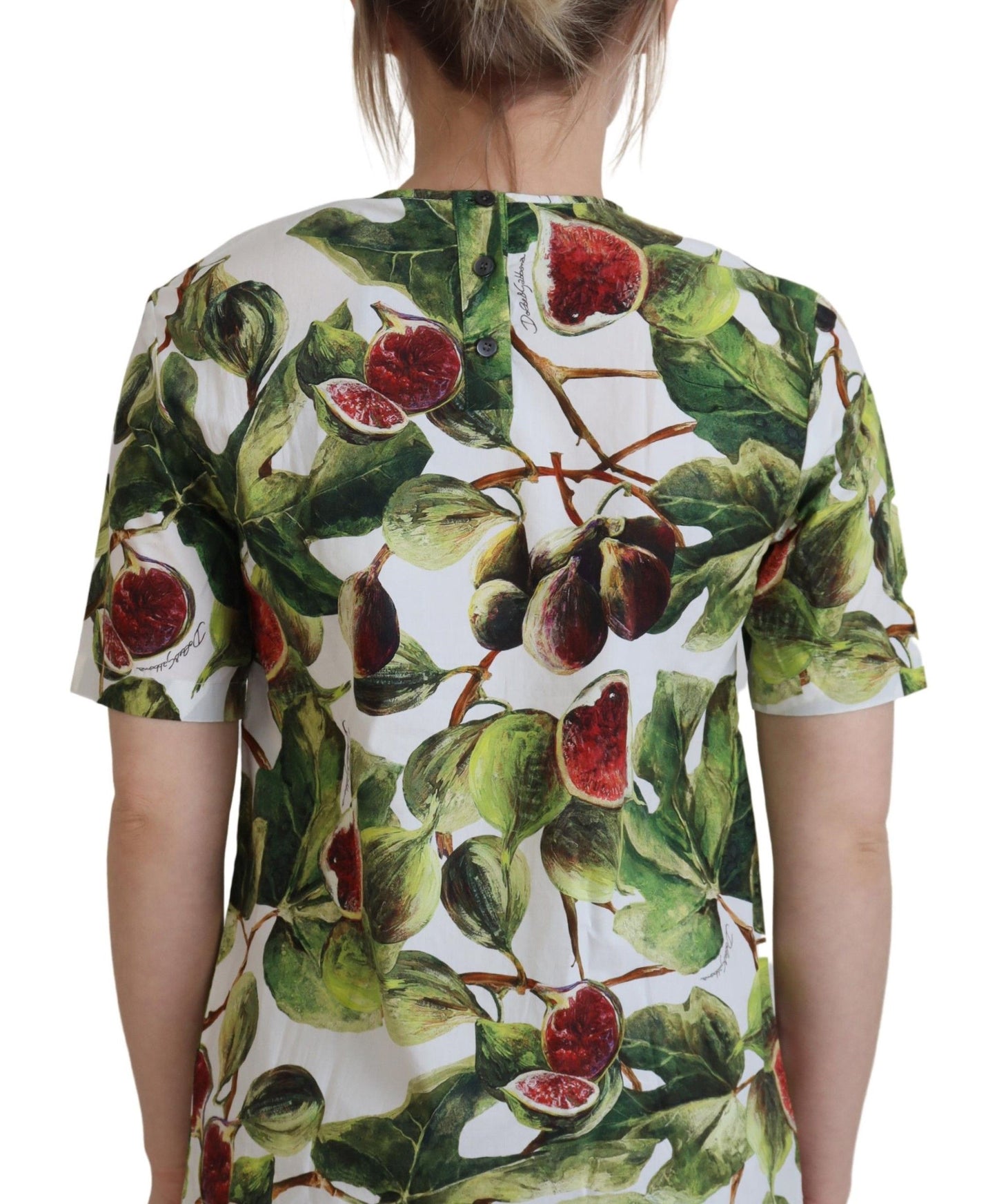 Haut en coton imprimé figues multicolores chic Dolce &amp; Gabbana