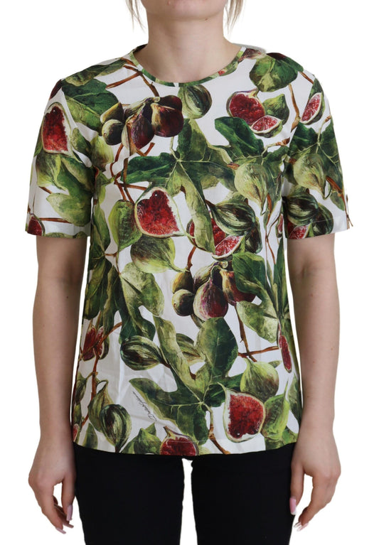 Haut en coton imprimé figues multicolores chic Dolce &amp; Gabbana