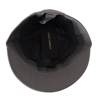 Casquette gavroche grise élégante Dolce &amp; Gabbana - Accessoire classique