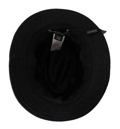 Dolce &amp; Gabbana Élégant chapeau Trilby gris en laine et cachemire