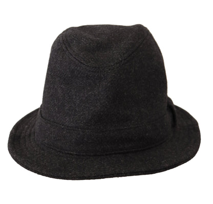 Dolce &amp; Gabbana Élégant chapeau Trilby gris en laine et cachemire
