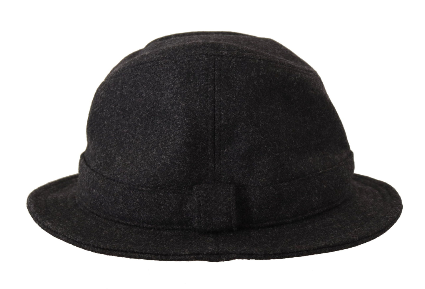 Dolce &amp; Gabbana Élégant chapeau Trilby gris en laine et cachemire