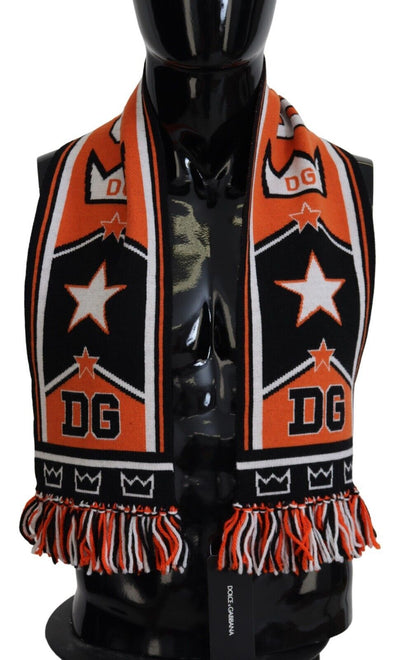 Dolce & Gabbana Multicolor DG Logo Printed Men Neck Wrap Shawl Scarf by Dolce & Gabbana
