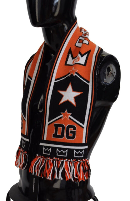 Dolce & Gabbana Multicolor DG Logo Printed Men Neck Wrap Shawl Scarf by Dolce & Gabbana