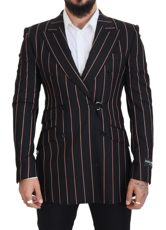 Blazer croisé noir élégant coupe slim Dolce &amp; Gabbana