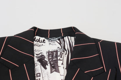 Blazer croisé noir élégant coupe slim Dolce &amp; Gabbana