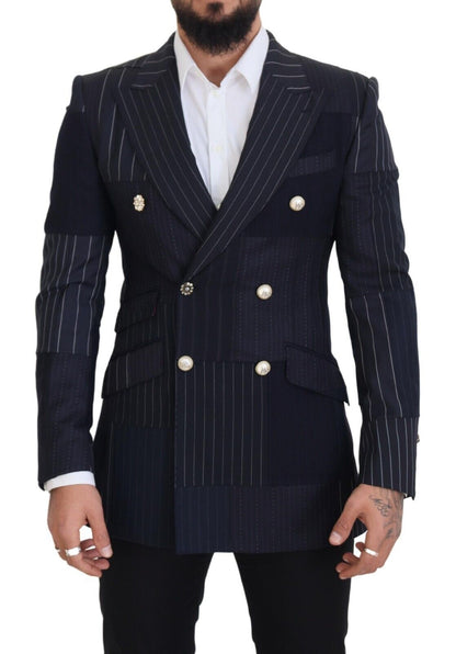 Blazer slim croisé bleu marine Dolce &amp; Gabbana