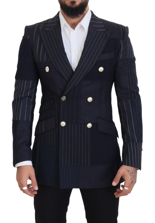 Blazer slim croisé bleu marine Dolce &amp; Gabbana
