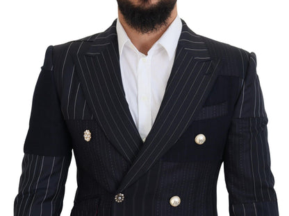 Blazer slim croisé bleu marine Dolce &amp; Gabbana
