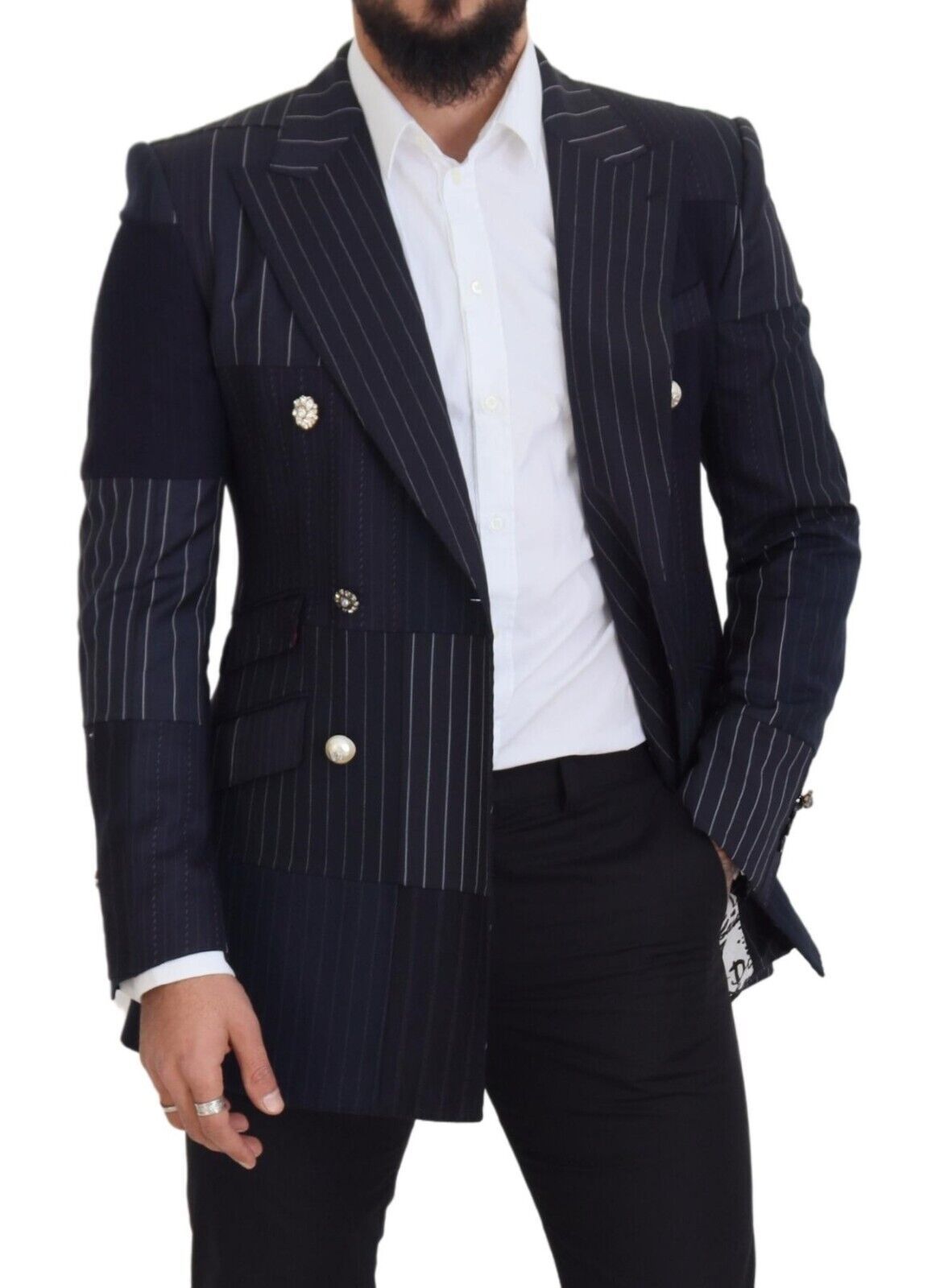 Blazer slim croisé bleu marine Dolce &amp; Gabbana