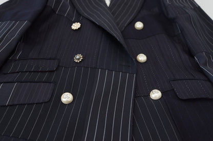 Blazer slim croisé bleu marine Dolce &amp; Gabbana