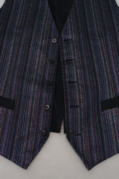 Dolce & Gabbana Multicolor Polyester Waistcoat Dress Formal Vest by Dolce & Gabbana