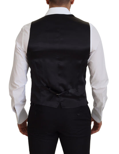 Dolce &amp; Gabbana - Robe gilet noire élégante à simple boutonnage