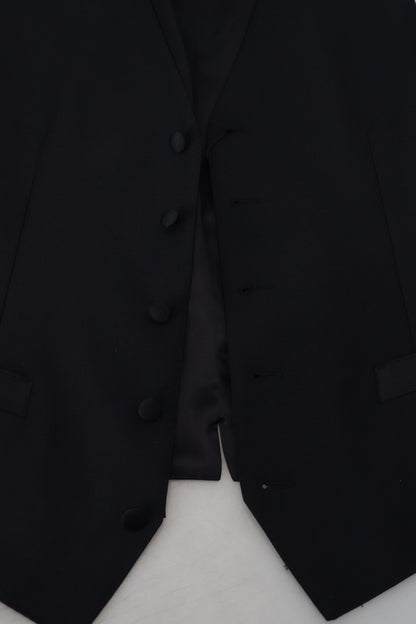 Dolce &amp; Gabbana - Robe gilet noire élégante à simple boutonnage