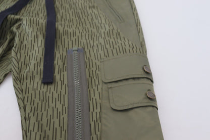 Pantalon élégant en coton mélangé vert Dolce &amp; Gabbana