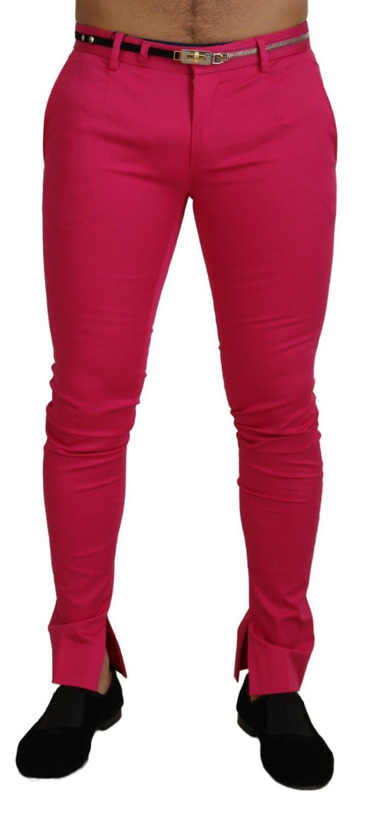 Pantalon chic en coton mélangé rose Dolce &amp; Gabbana