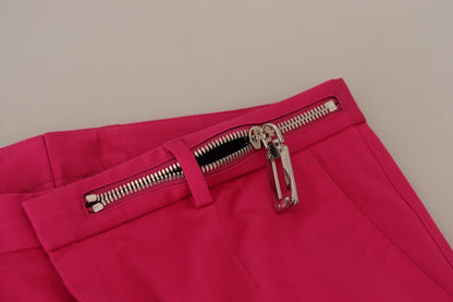 Pantalon chic en coton mélangé rose Dolce &amp; Gabbana