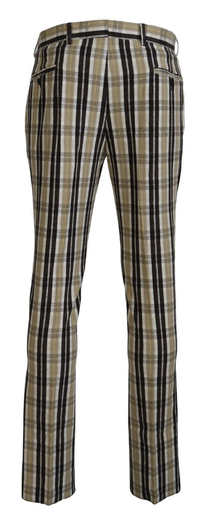 Pantalon chic en coton à carreaux multicolores BENCIVENGA
