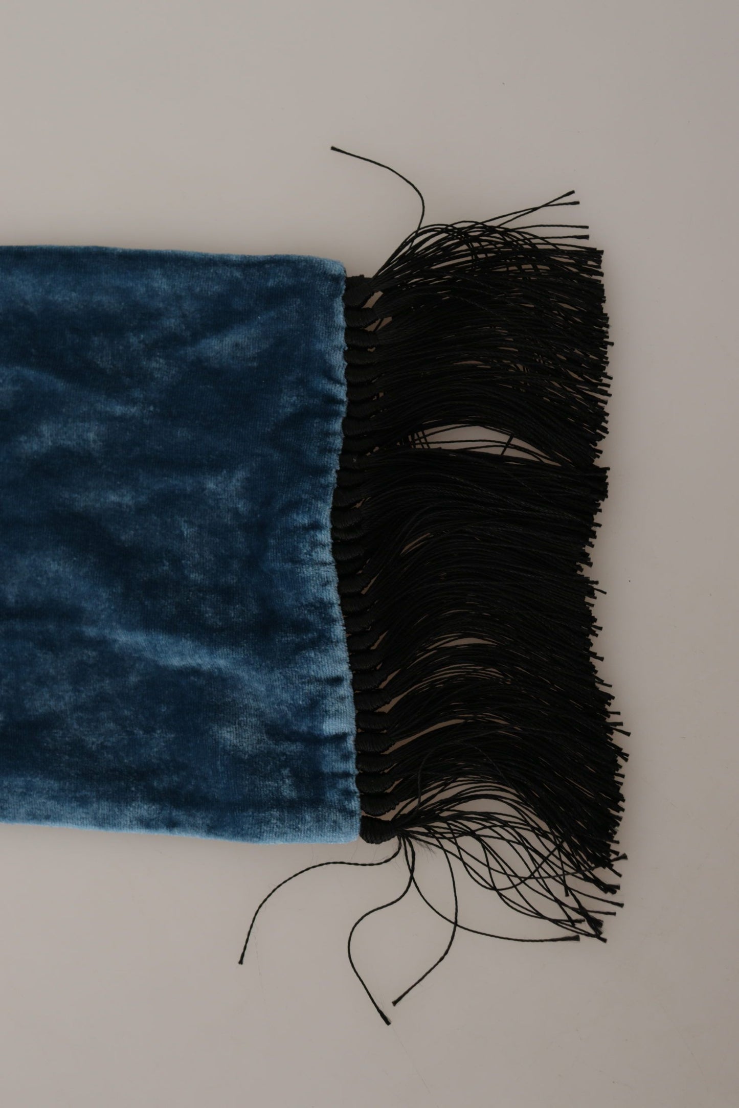 Dolce & Gabbana Blue Velvet Solid Neck Warmer Men's Shawl Scarf by Dolce & Gabbana