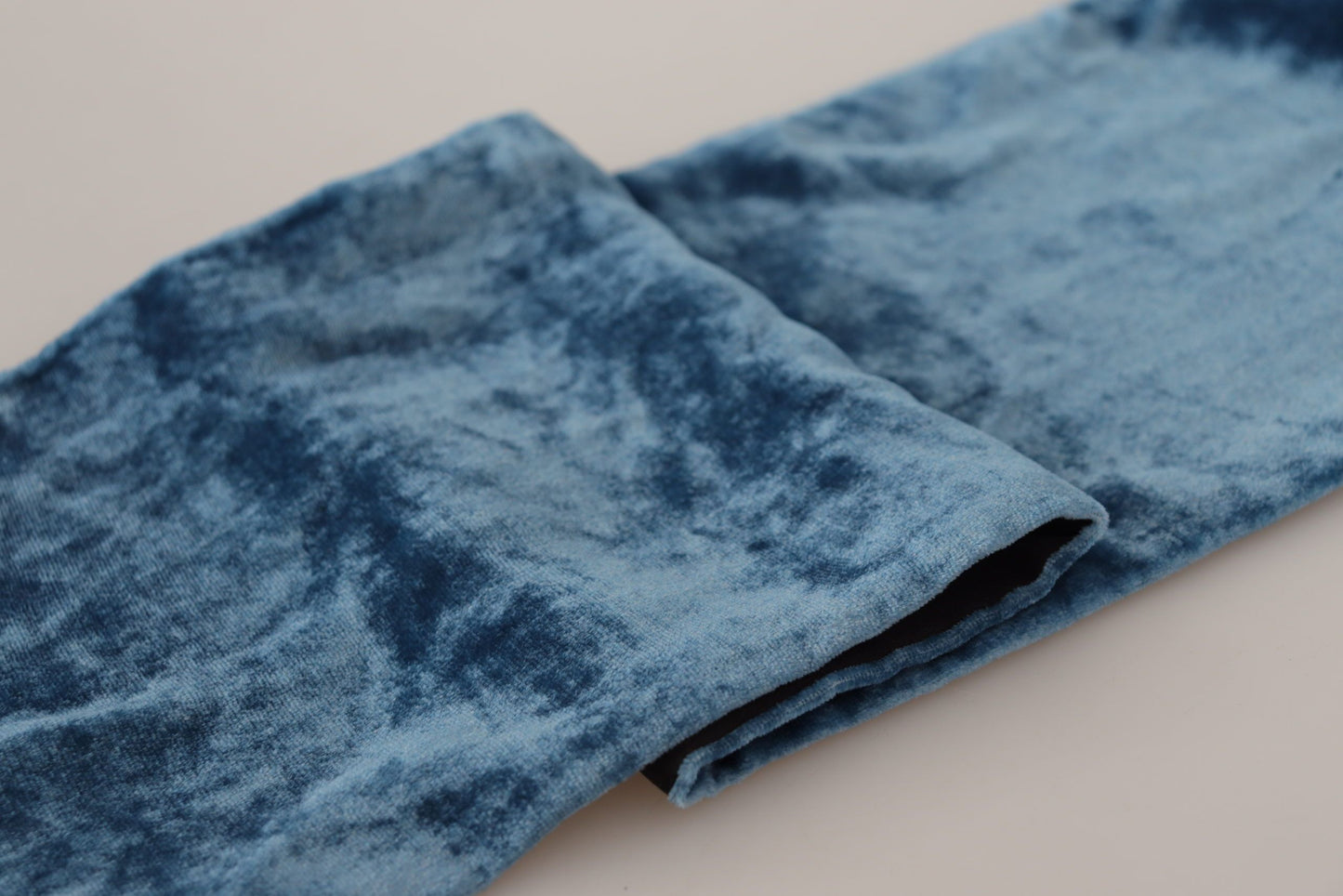 Dolce & Gabbana Blue Velvet Solid Neck Warmer Men's Shawl Scarf by Dolce & Gabbana