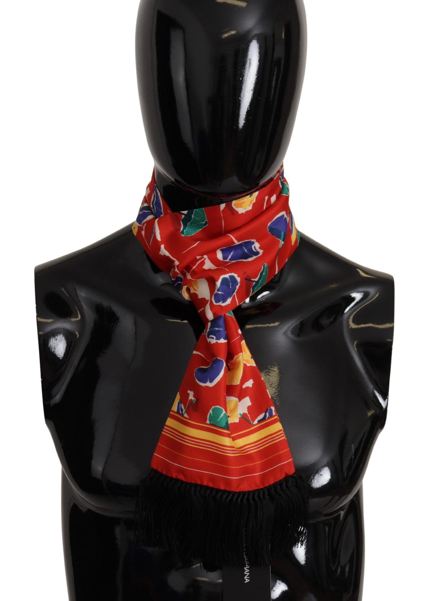 Dolce & Gabbana Multicolor DG Umbrellas Print Shawl Fringe Scarf by Dolce & Gabbana