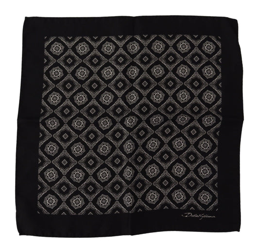 Foulard carré en soie géométrique élégant Dolce &amp; Gabbana